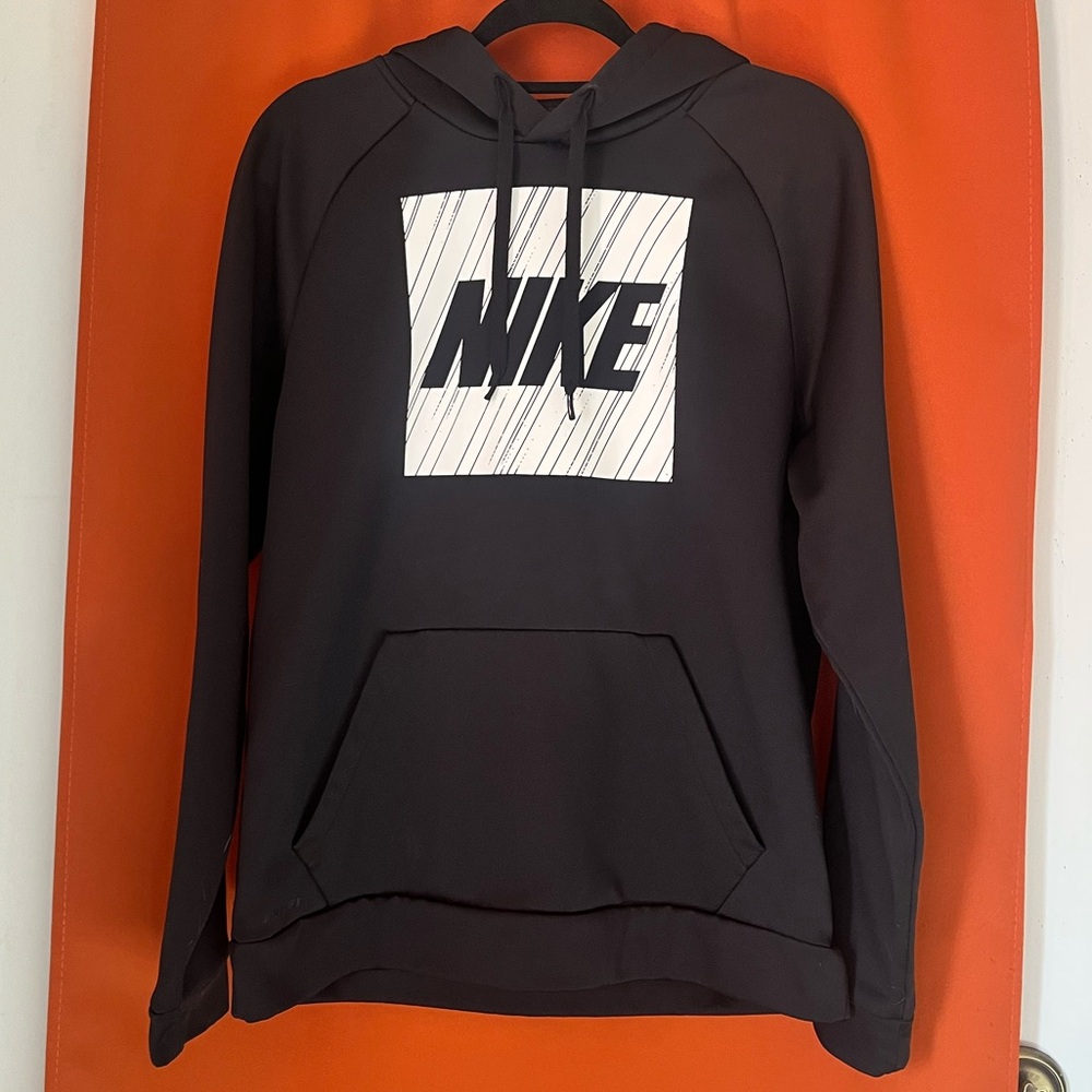 Nike Black Hoodie with White Graphic